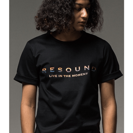 RESOUND CLOTHING BEACH ROGO ROLL UP jersey TEE BKSUNSET