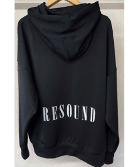 RESOUND CLOTHING reflector rogo loose hoodie BLACK