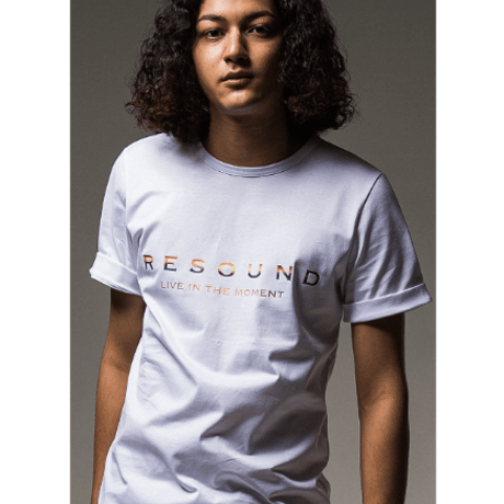 RESOUND CLOTHING BEACH ROGO ROLL UP jersey TEE WHSUNSET