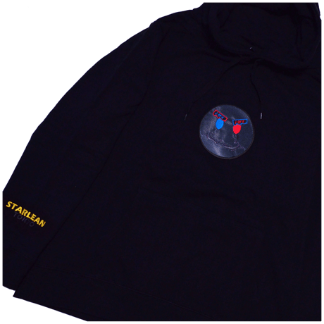 【STARLEAN TOKYO】BLACK BLRD SMILE HOODIE【BLACK】