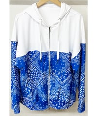 RESOUND CLOTHING　Paisley RUSH OVERZIPUPHOODIE BANDANA BULE