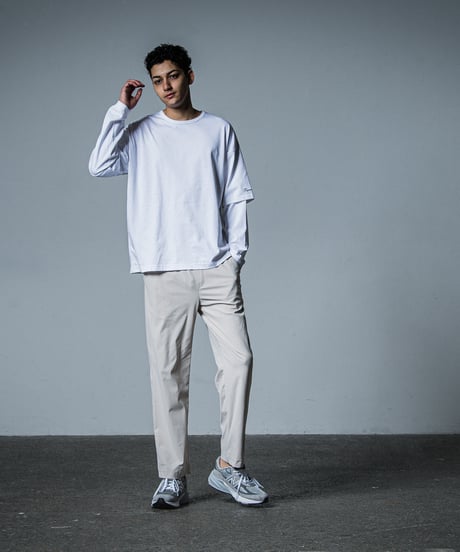RESOUND CLOTHING　fake layered longsleave　WHITE