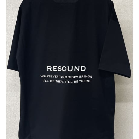 RESOUND CLOTHING  BACK ICON ROGO　 LOOSE TEE  BLACK
