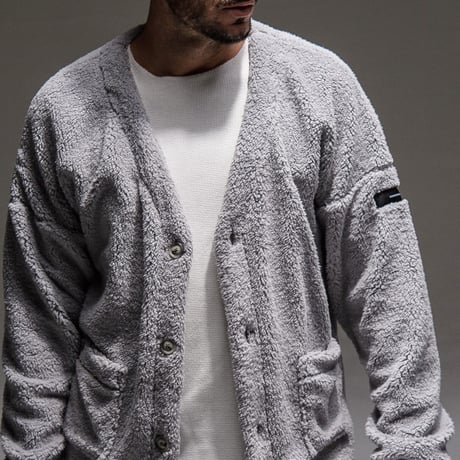 RESOUND CLOTHING- リサウンドクロージング　WEST BOA cardigan GREY