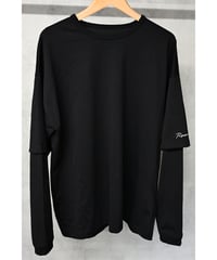 RESOUND CLOTHING　fake layered longsleave BLACK