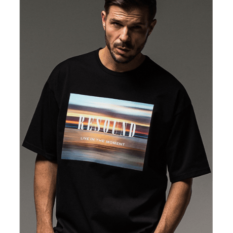 RESOUND CLOTHING  WEST BEACH photo LOOSE TEE BLACK