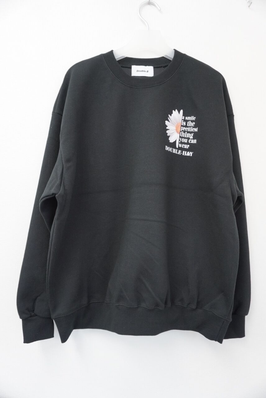 韓国ブランド double-b 韓国 Double-B ダブルビー 花英字 BLACK Select Shop K s OCEA