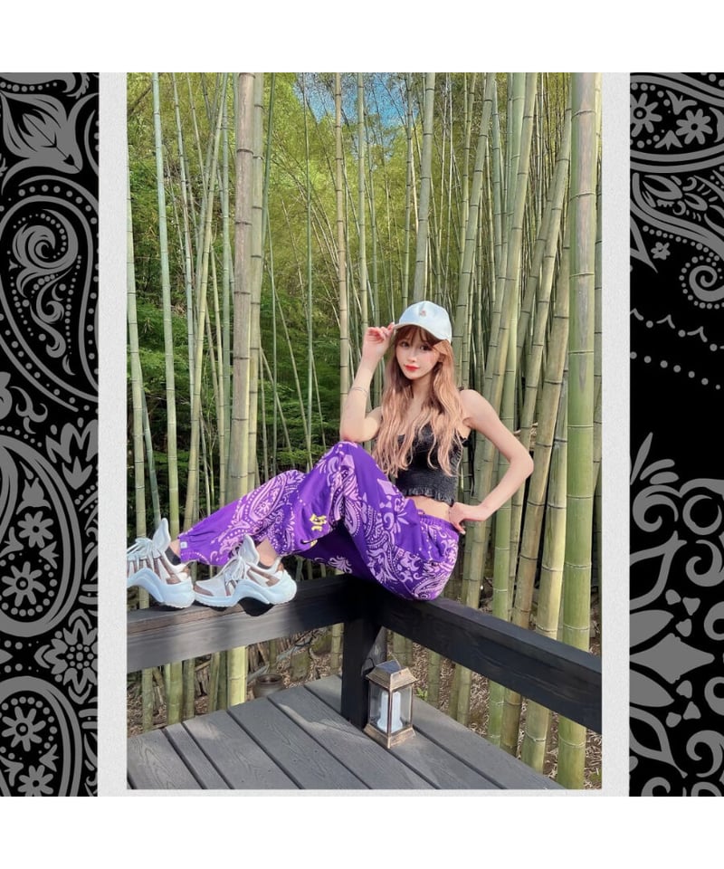 Luxury Apparel Brand【 iRis 】ペイズリーセットアップ purple