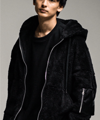 RESOUND CLOTHING boa zip loose BLACK