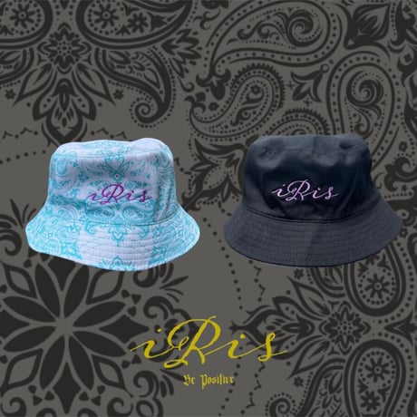 【iRis bucket hat】Light blue × Black