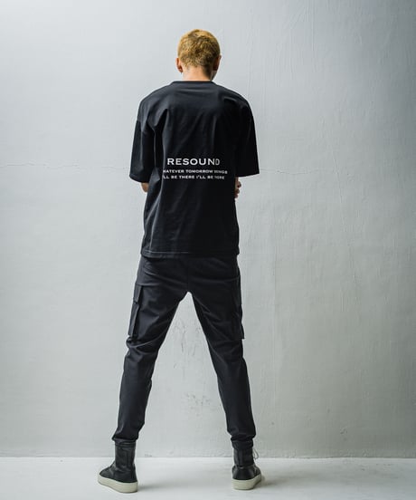 RESOUND CLOTHING  BACK ICON ROGO　 LOOSE TEE  BLACK