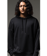 RESOUND CLOTHING reflector rogo loose hoodie BLACK