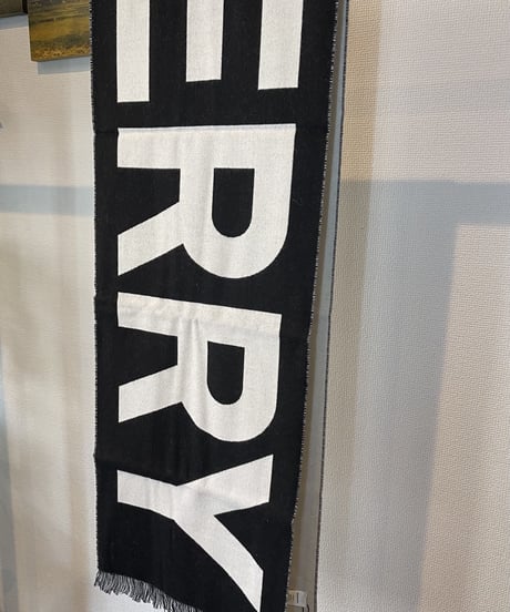 Burberry(バーバリー) ロゴウール ジャガードマフラー