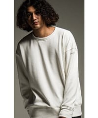 RESOUND CLOTHING thermal loose trainer WHITE