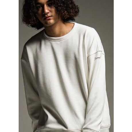 RESOUND CLOTHING thermal loose trainer WHITE