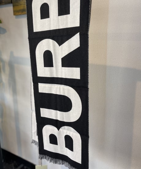 Burberry(バーバリー) ロゴウール ジャガードマフラー
