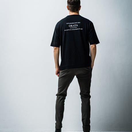 ORATA vintage crew T BLACK