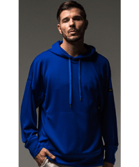 RESOUND CLOTHING reflector rogo loose hoodie BLUE