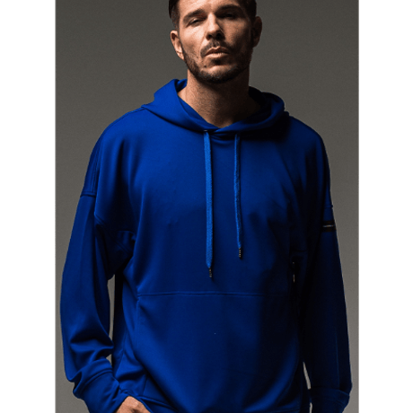 RESOUND CLOTHING reflector rogo loose hoodie BLUE