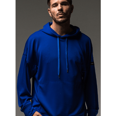 RESOUND CLOTHING reflector rogo loose hoodie BLUE