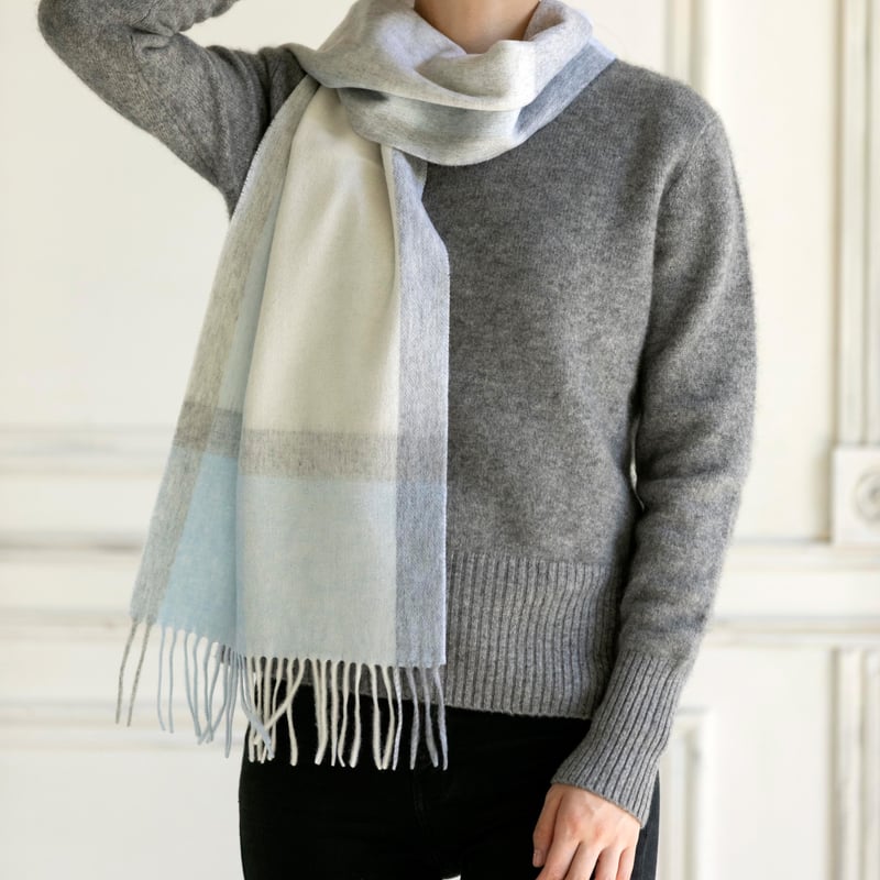 23区　ピュアカシミヤ100%ストール マフラー QUEENHEAD マフラー ストール ピュアカシミヤ100％ 大判ストール