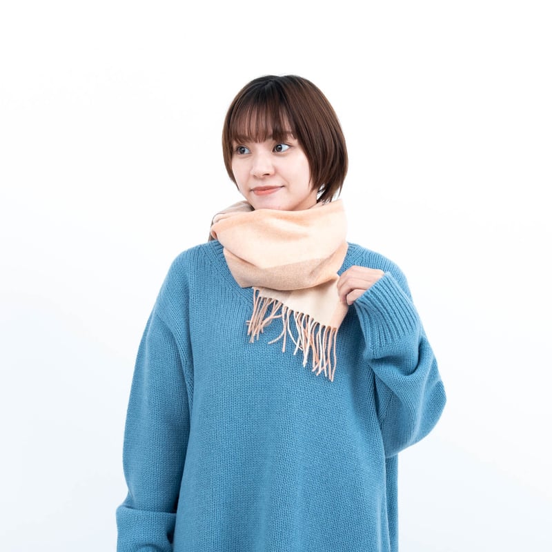 ☆新品未使用☆ピュアカシミヤ100%マフラー tk.TAKEO KIKUCHI（ティーケータケオキクチ） マフラー 「カシミヤ100