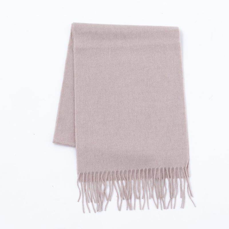 カシミヤブレンド無地マフラー/グレージュ | fula-cashmere
