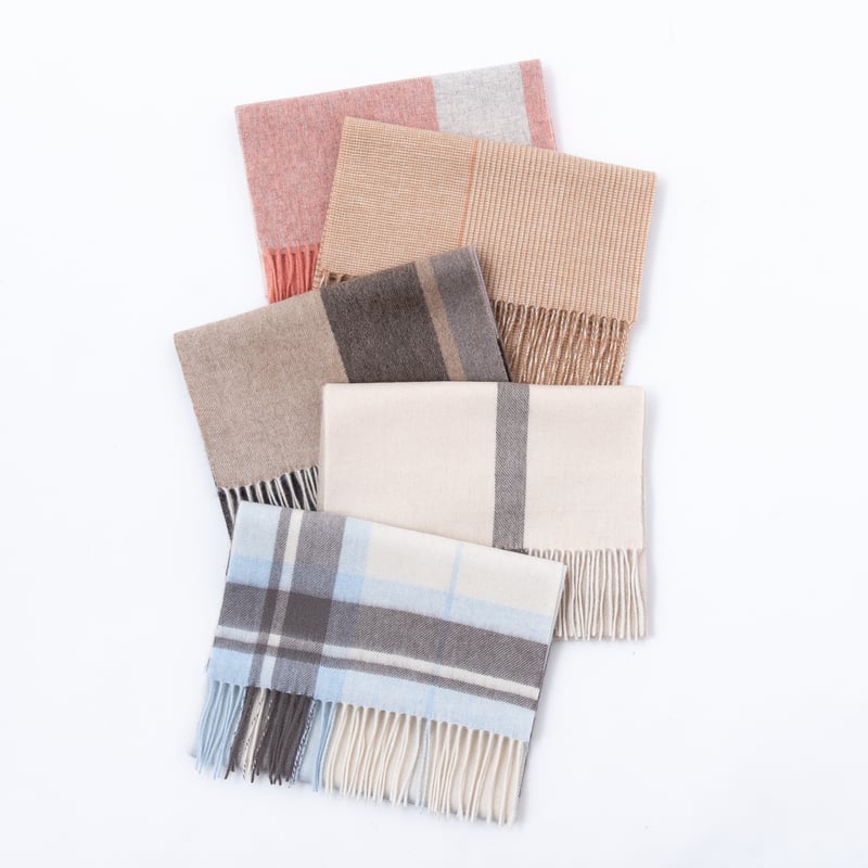 ピュアカシミヤ100%マフラー/サンゴ | fula-cashmere