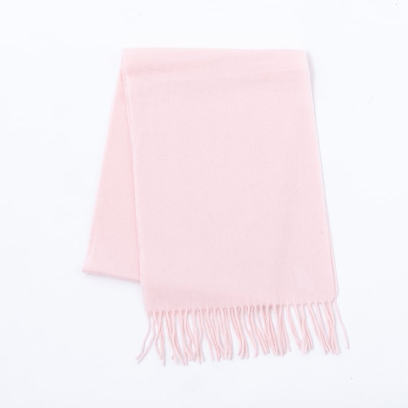 カシミヤブレンド無地マフラー/スノーピンク | fula-cashmere