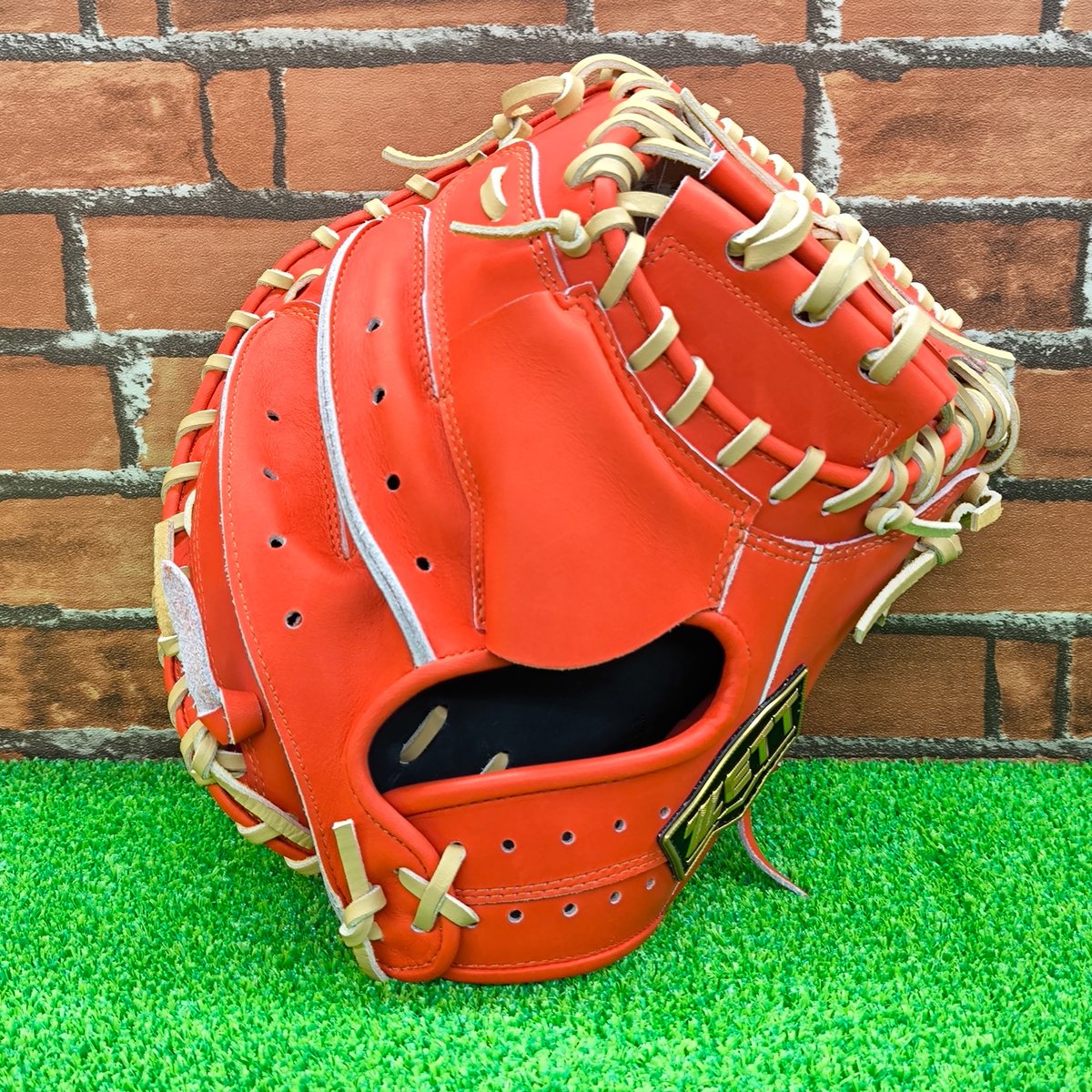 ZETT/ゼット 少年軟式グラブ キャッチャーミット オレンジ 少年