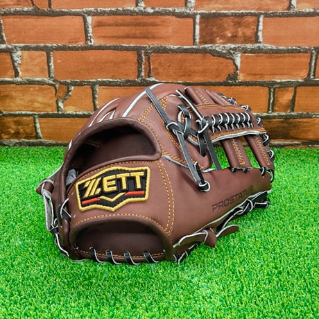 ZETT 硬式ミッド 茶色　傷や汚れあり ゼット 硬式キャッチャーミット 【修理箇所】 ・手口破れ