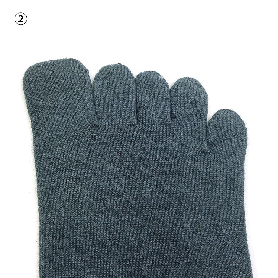 1589 藍染め&藍＋柿渋染め MEN'S 5本指靴下:4足