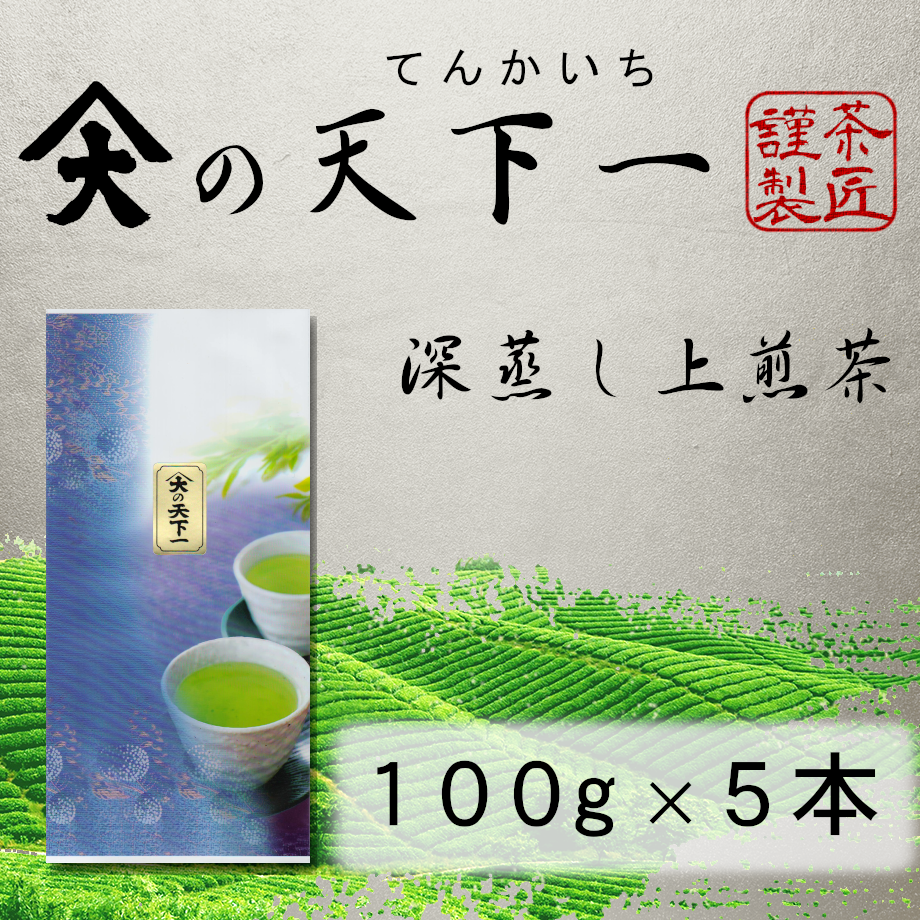 天下一 掛川産 深蒸し上煎茶 100g×5本 | 製茶問屋直売 大浜園