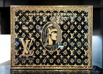 オマージュアート　カード（LV）ゴールド　クリスタル付き