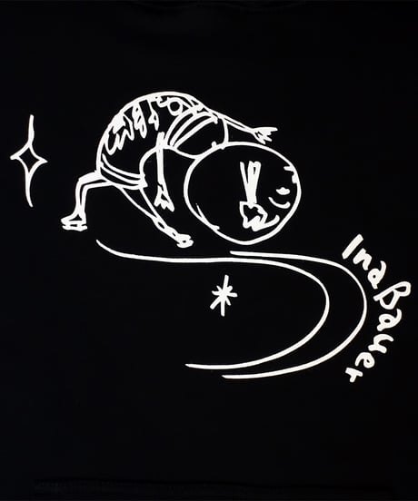 スケートこけし　ロングスリーブTシャツ　ブラック