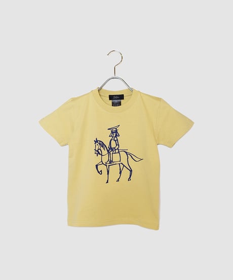 政宗騎馬像 キッズTシャツ　ベージュ