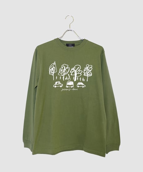Jozenji通り　ロングスリーブTシャツ　オリーブ