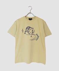 スケートこけし Tシャツ　ライトベージュ
