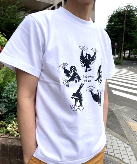 すずめ踊り Tシャツ　ホワイト