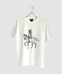 政宗騎馬像 Tシャツ　ホワイト