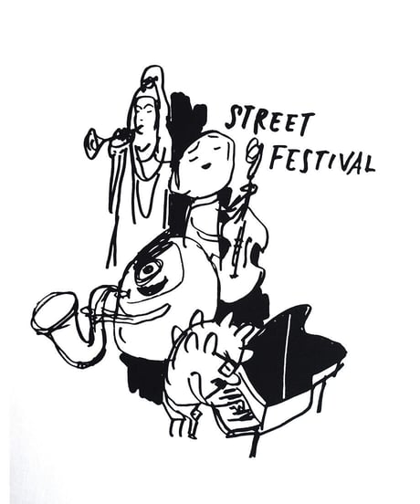 Jazz Band Tシャツ　ホワイト