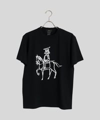 政宗騎馬像 Tシャツ　ブラック