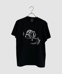 スケートこけし Tシャツ　ブラック