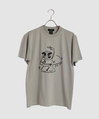 スケートだるま Tシャツ　ライトグレー