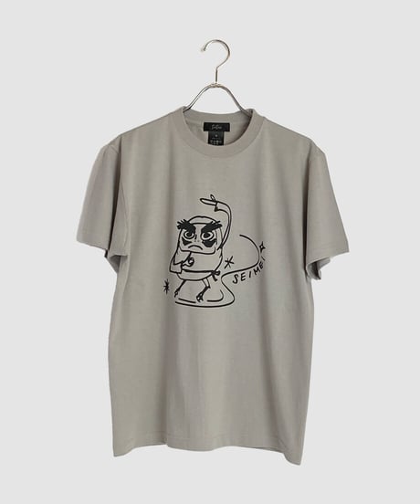 スケートだるま Tシャツ　ライトグレー