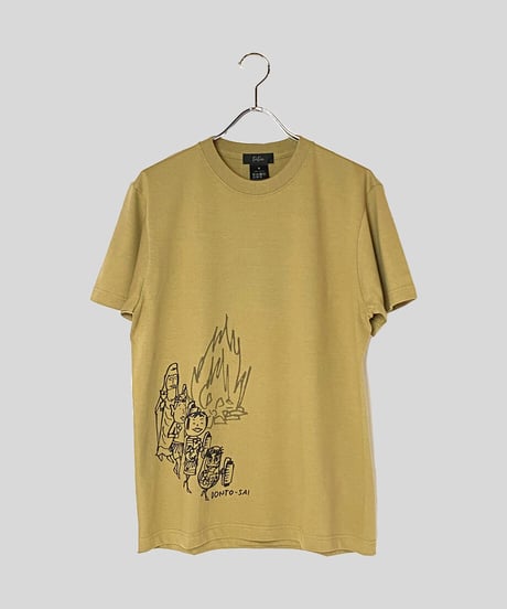 どんと祭 Tシャツ　ダークベージュ