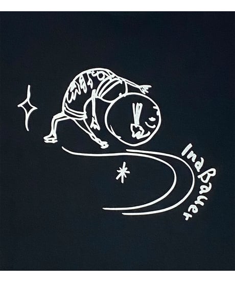 スケートこけし Tシャツ　ブラック