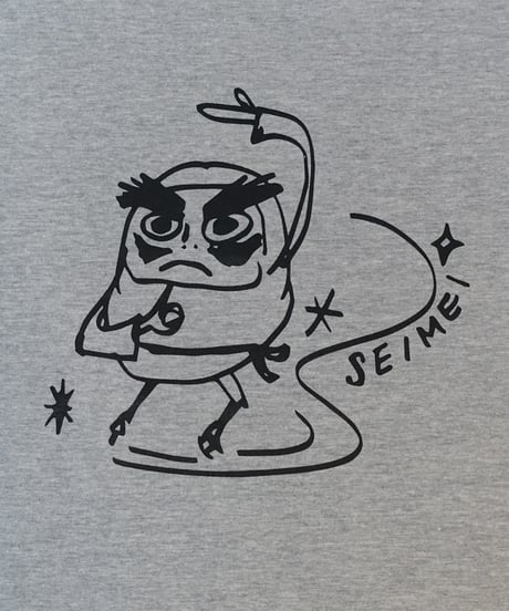 スケートだるま　ロングスリーブTシャツ　ミックスグレー