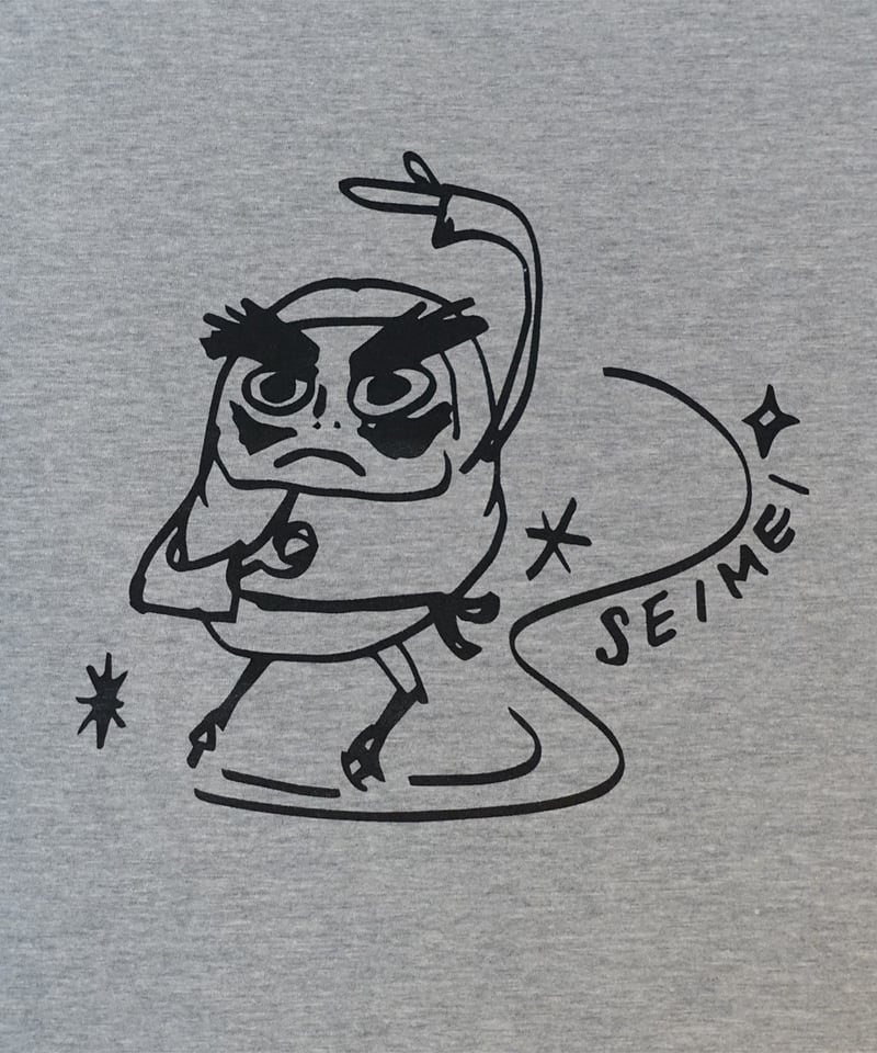 【週末限定値引き】だるまいずごっど　Tシャツ Mサイズ月曜には戻します。 スケートだるま ロングスリーブTシャツ ミックスグレー | tutee