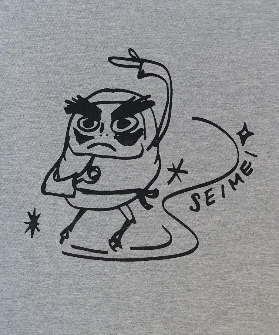 スケートだるま ロングスリーブTシャツ ミックスグレー | tutee